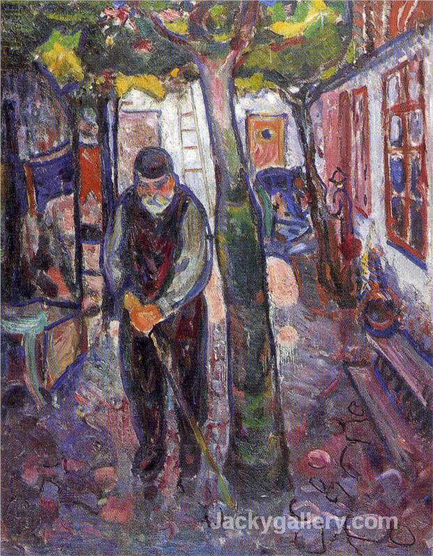 Old Man in Warnemunde by Edvard Munch paintings reproduction